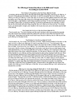 Ezek 40.38-46.24a Millennial Animal Sacrifices